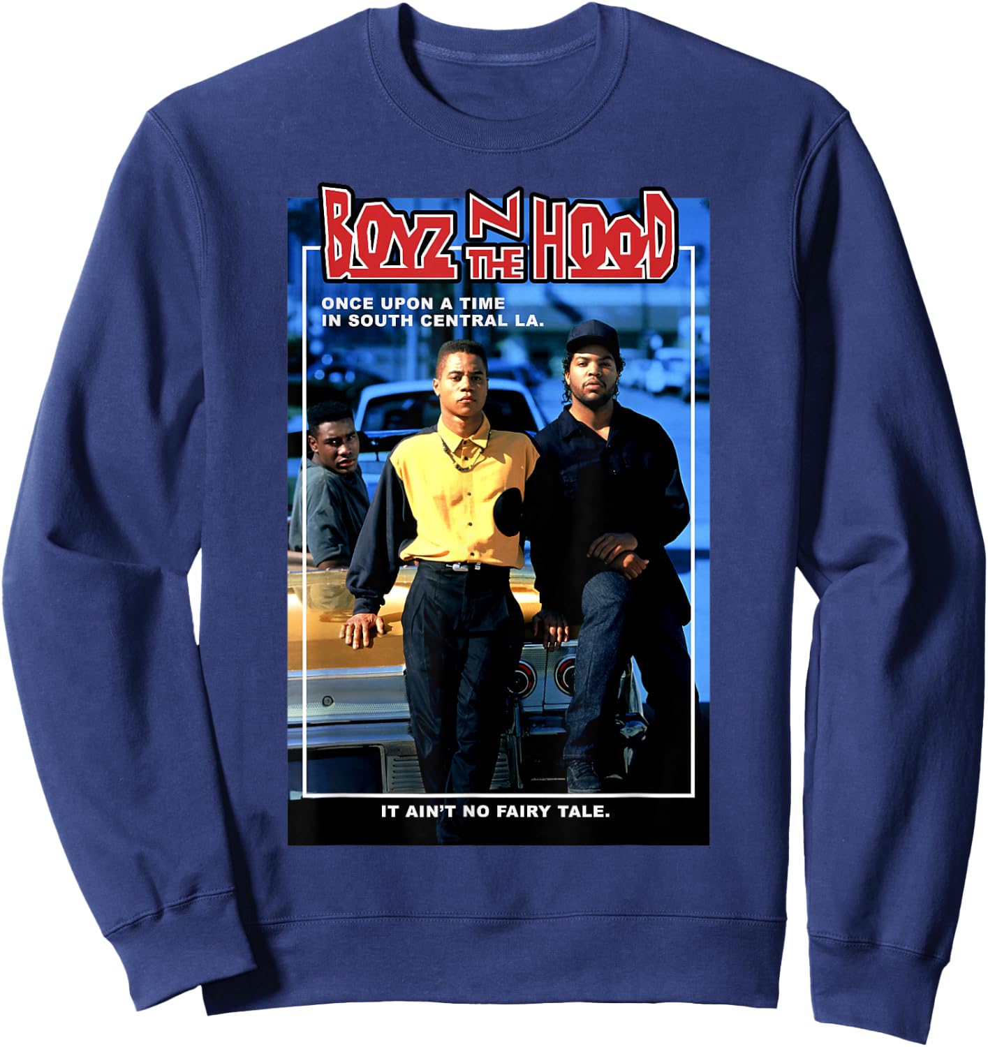 Boyz N The Hood Doughboy and Tre Once Upon A Time Portrait Short Sleeve Sweatshirt - Sweatshirt | Navy