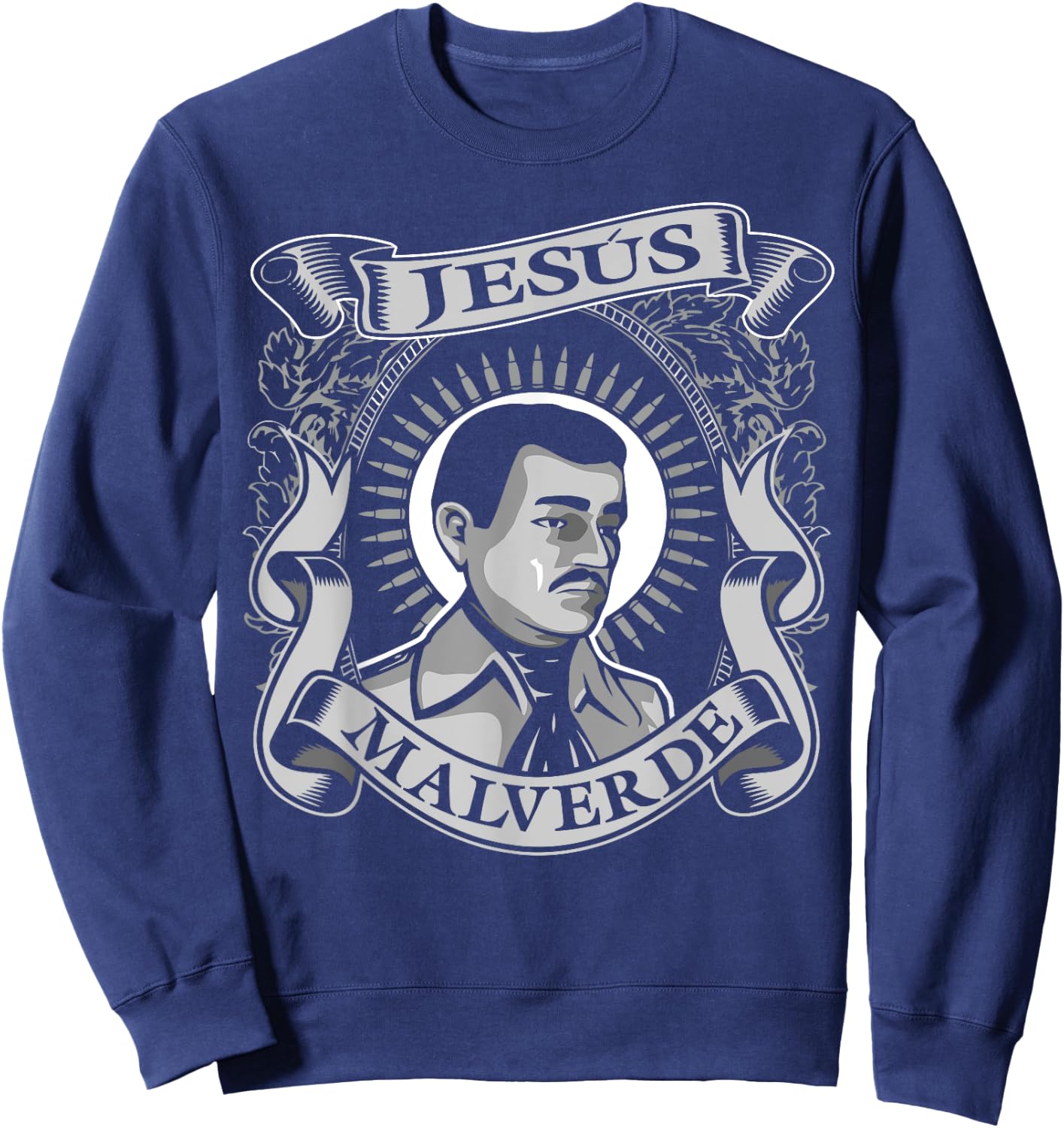 Jesus Malverde Mexican Hero Angel Of The Poor Sweatshirt - Sweatshirt | Navy