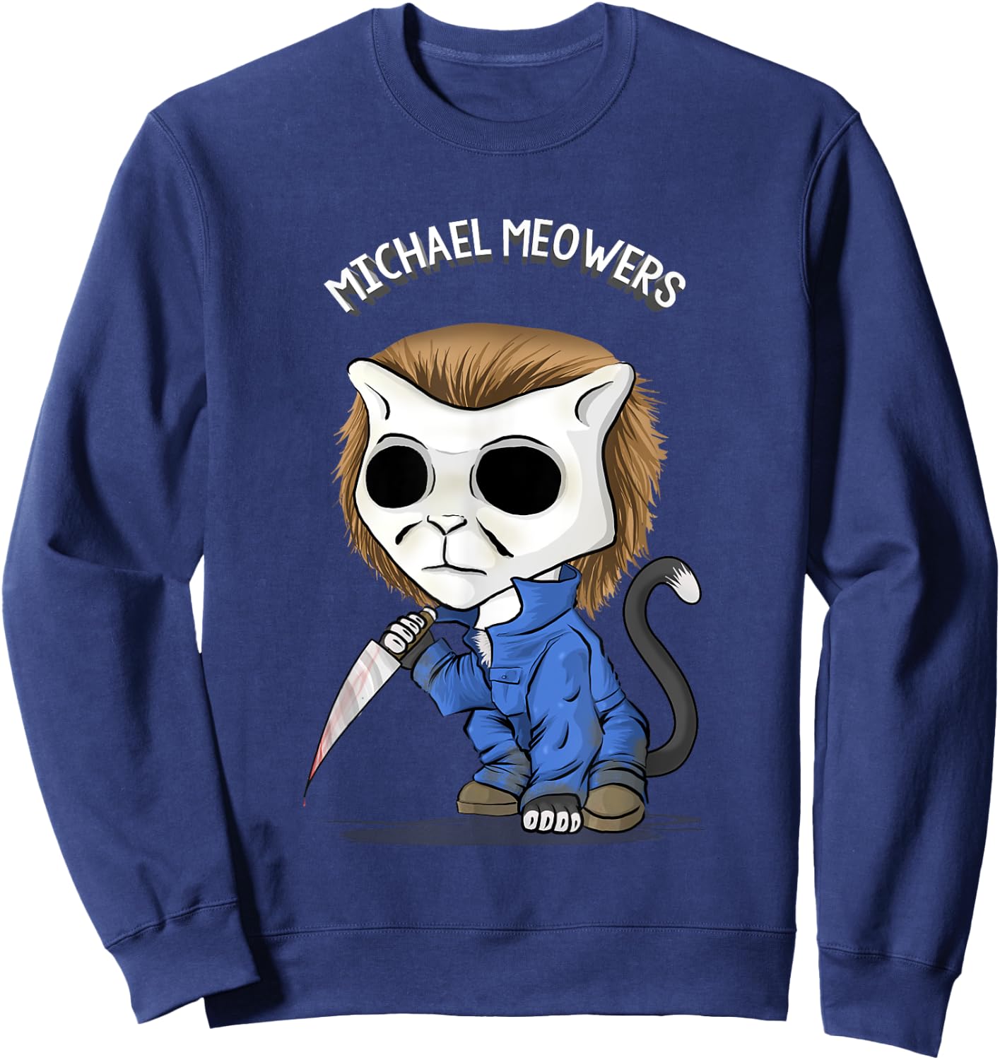 Michael Meowers/Halloween Cat Sweatshirt - Sweatshirt | Navy