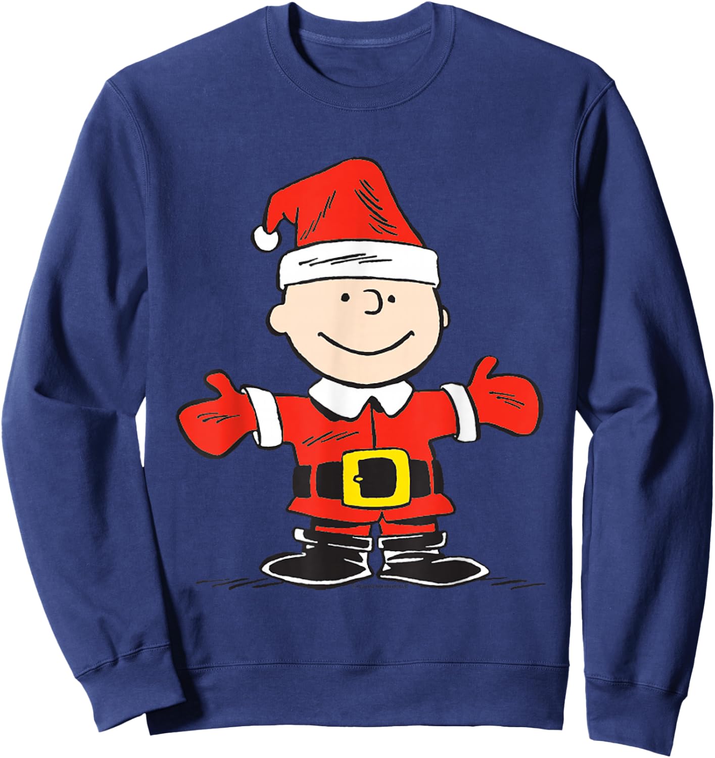 Peanuts Christmas Charlie Brown Santa Sweatshirt - Sweatshirt | Navy
