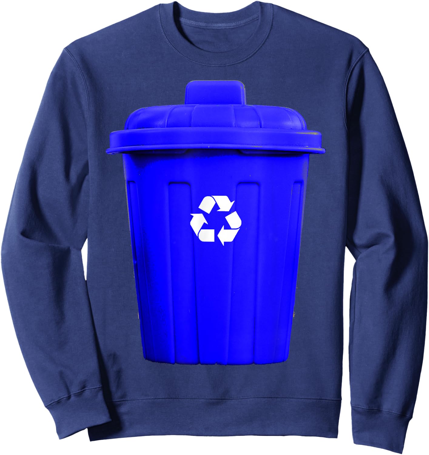 Recycling Can Funny Hilarious Halloween Costume Sweatshirt - Sweatshirt | Navy
