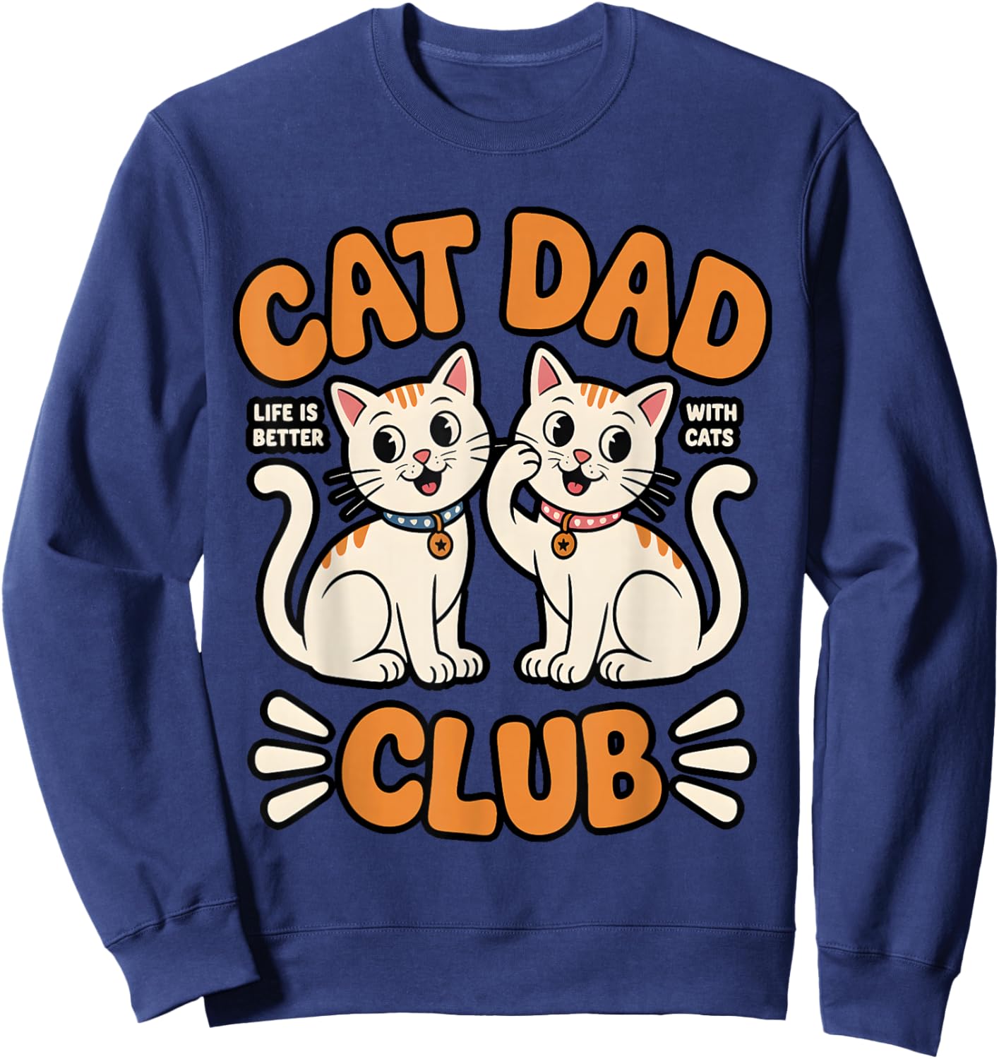 Retro Cad Dad Club Fathers Daddy from Wife Kids Sweatshirt - Sweatshirt | Navy