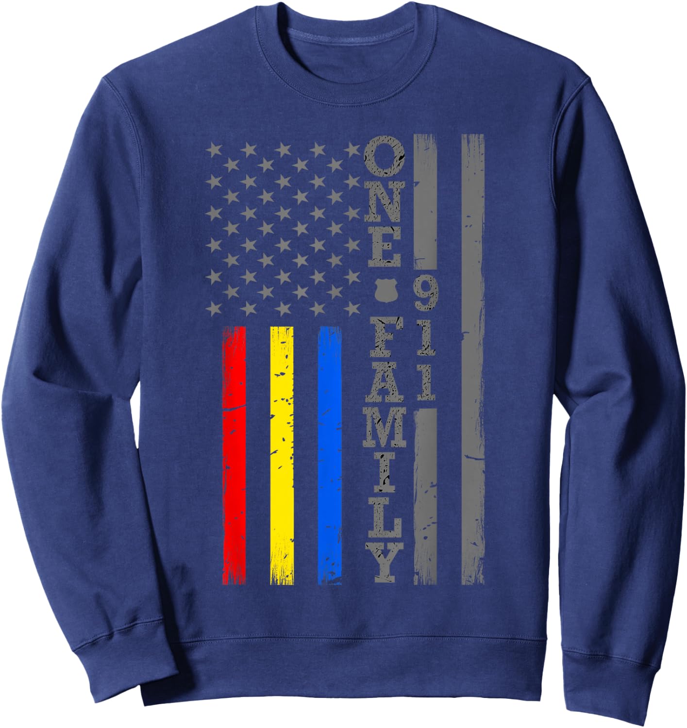 Fire Police Dispatcher 911 Emergency Services Sweatshirt - Sweatshirt | Navy