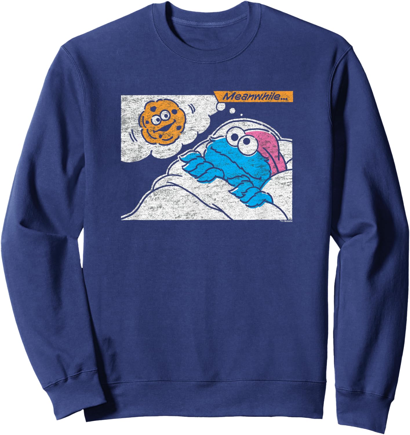 Sesame Street Cookie Monster Meanwhile Sweatshirt - Sweatshirt | Navy