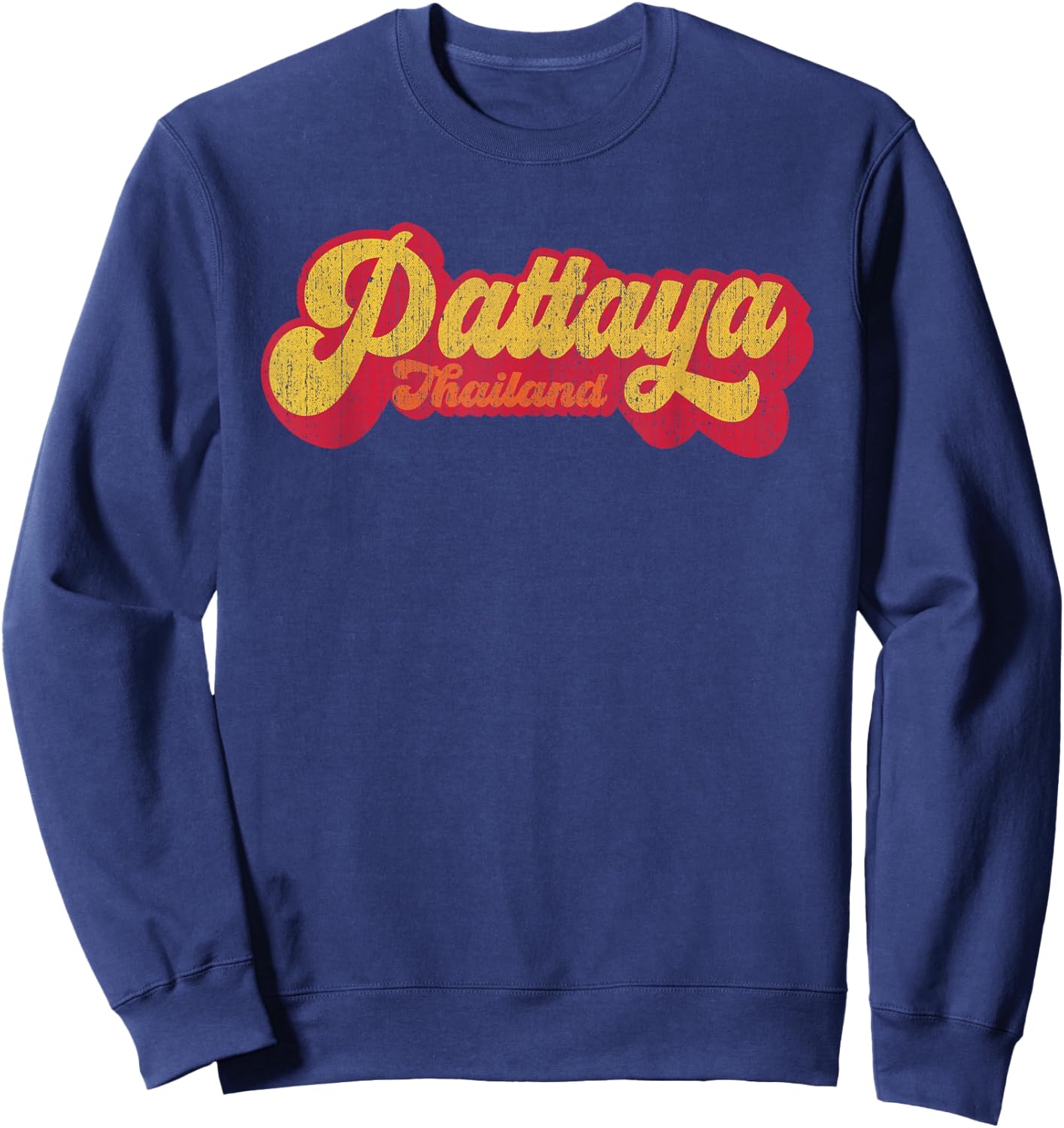 Pattaya Thai Beach Resort Retro Thailand Sweatshirt - Sweatshirt | Navy