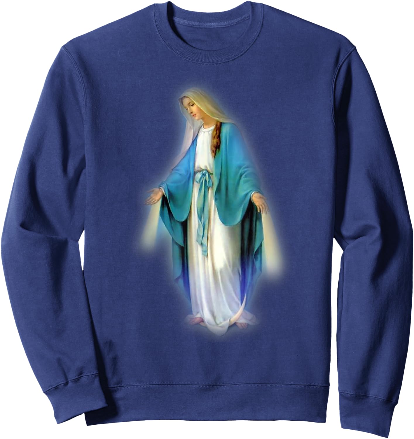 Mary, Blessed Mother Catholic Sweatshirt - Sweatshirt | Navy