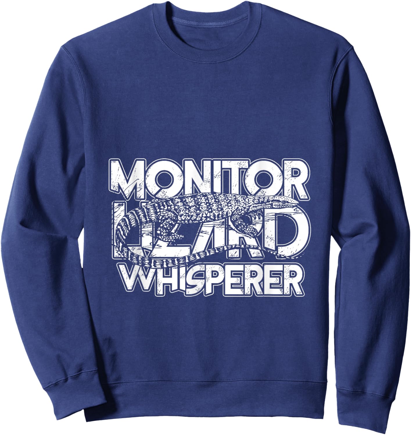 Vintage Style Whisperer Monitor Lizard Sweatshirt - Sweatshirt | Navy