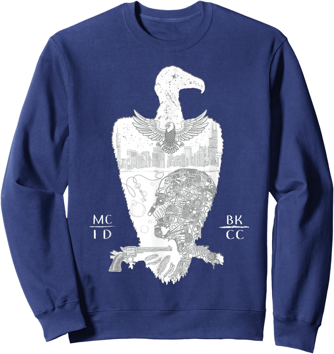 Grunge Skirt Sweatshirt - Sweatshirt | Navy