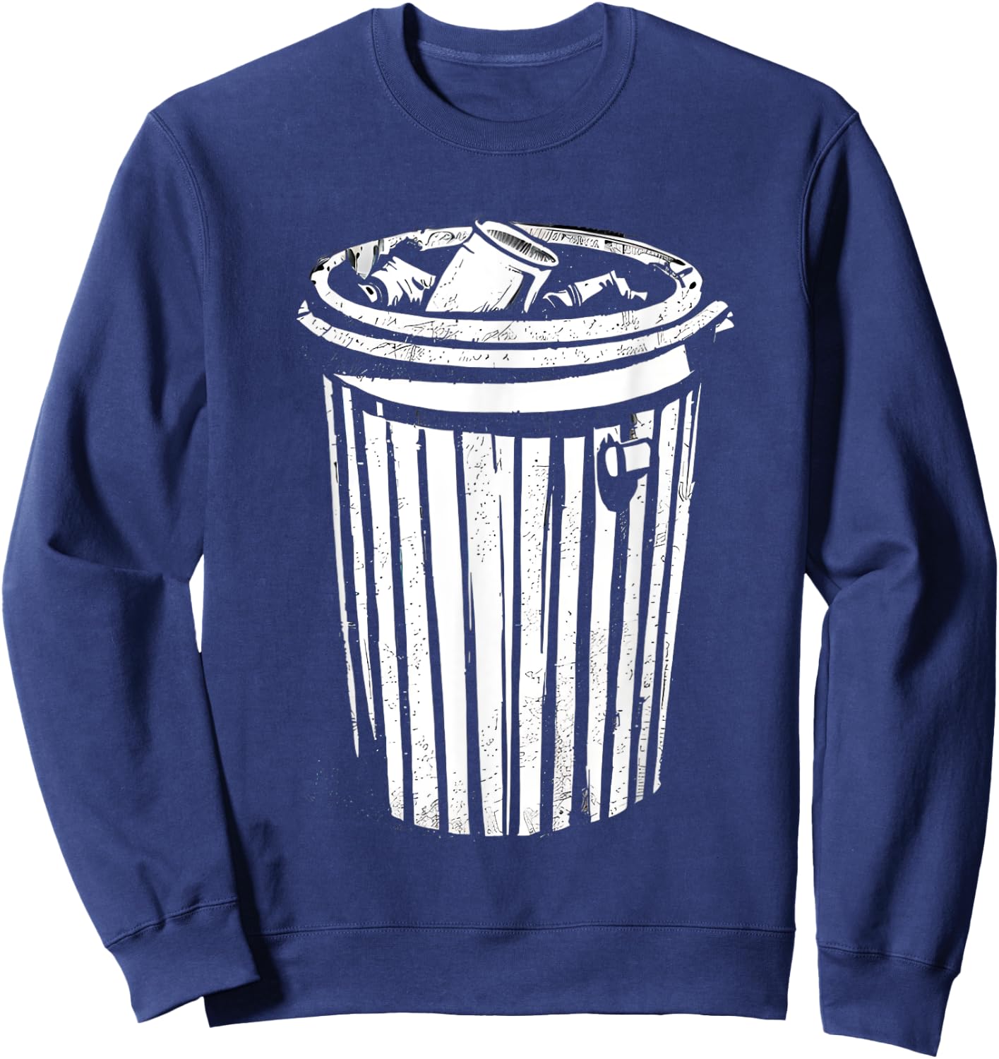 Trash Can Halloween Costume Garbage Can Trashcan Costume Sweatshirt - Sweatshirt | Navy