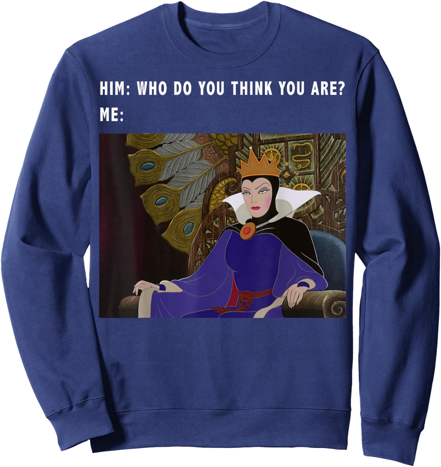 Disney Sleeping Beauty Maleficent Evil Queen Meme Small Sweatshirt - Sweatshirt | Navy