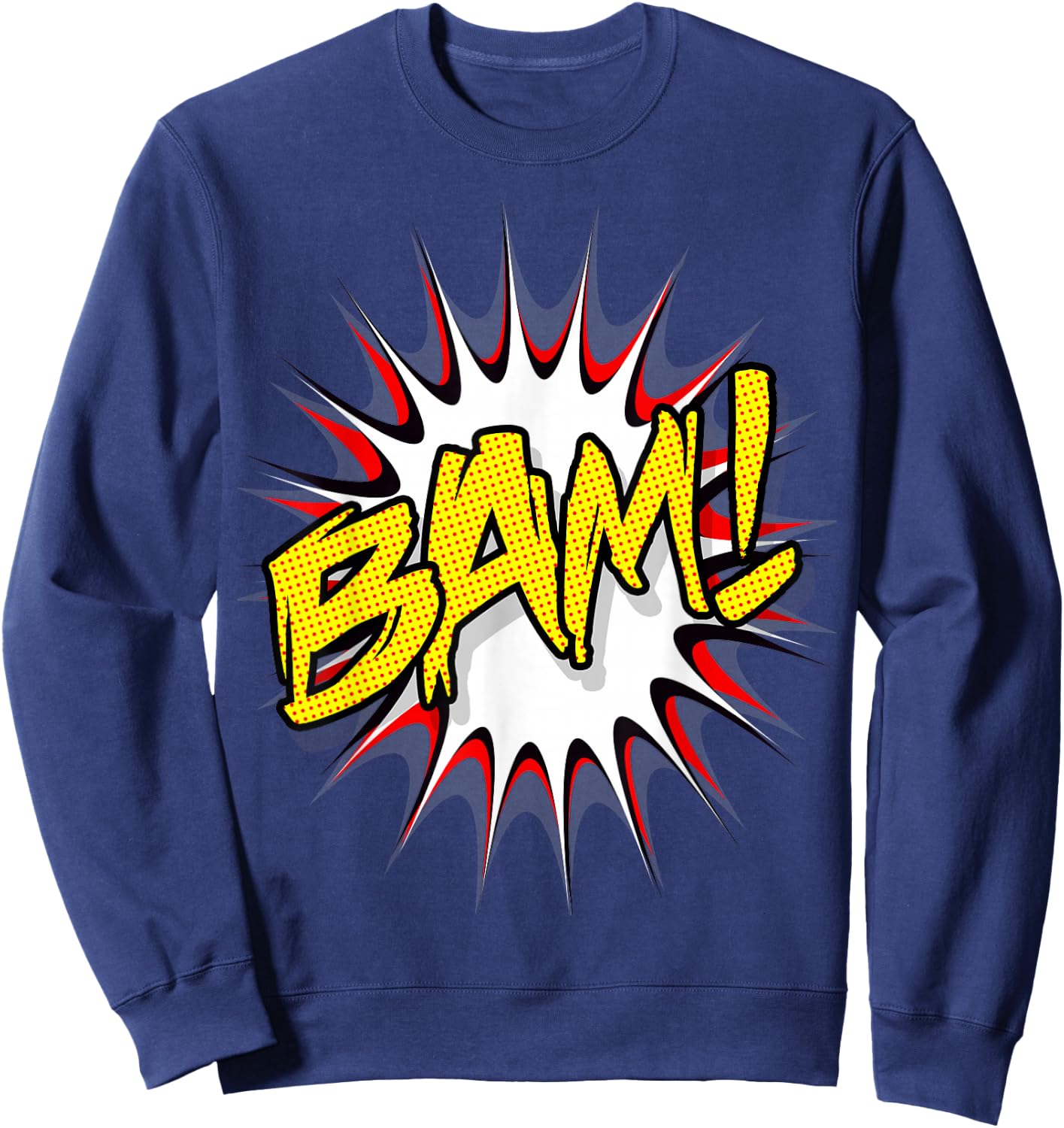 Super Hero Classic Bam! Action Bubble Sweatshirt - Sweatshirt | Navy
