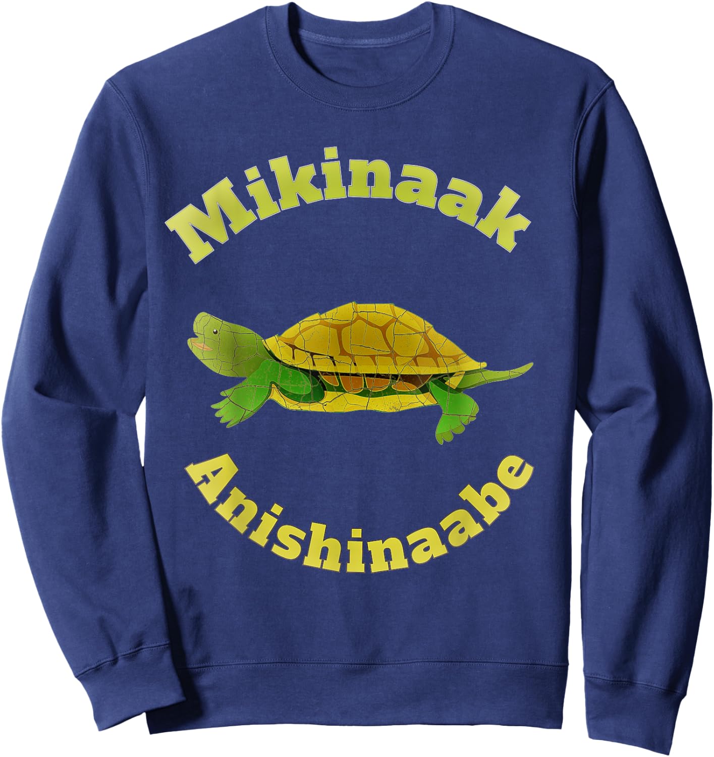 Mikinaak Anishinaabe Snapping Turtle Sweatshirt - Sweatshirt | Navy