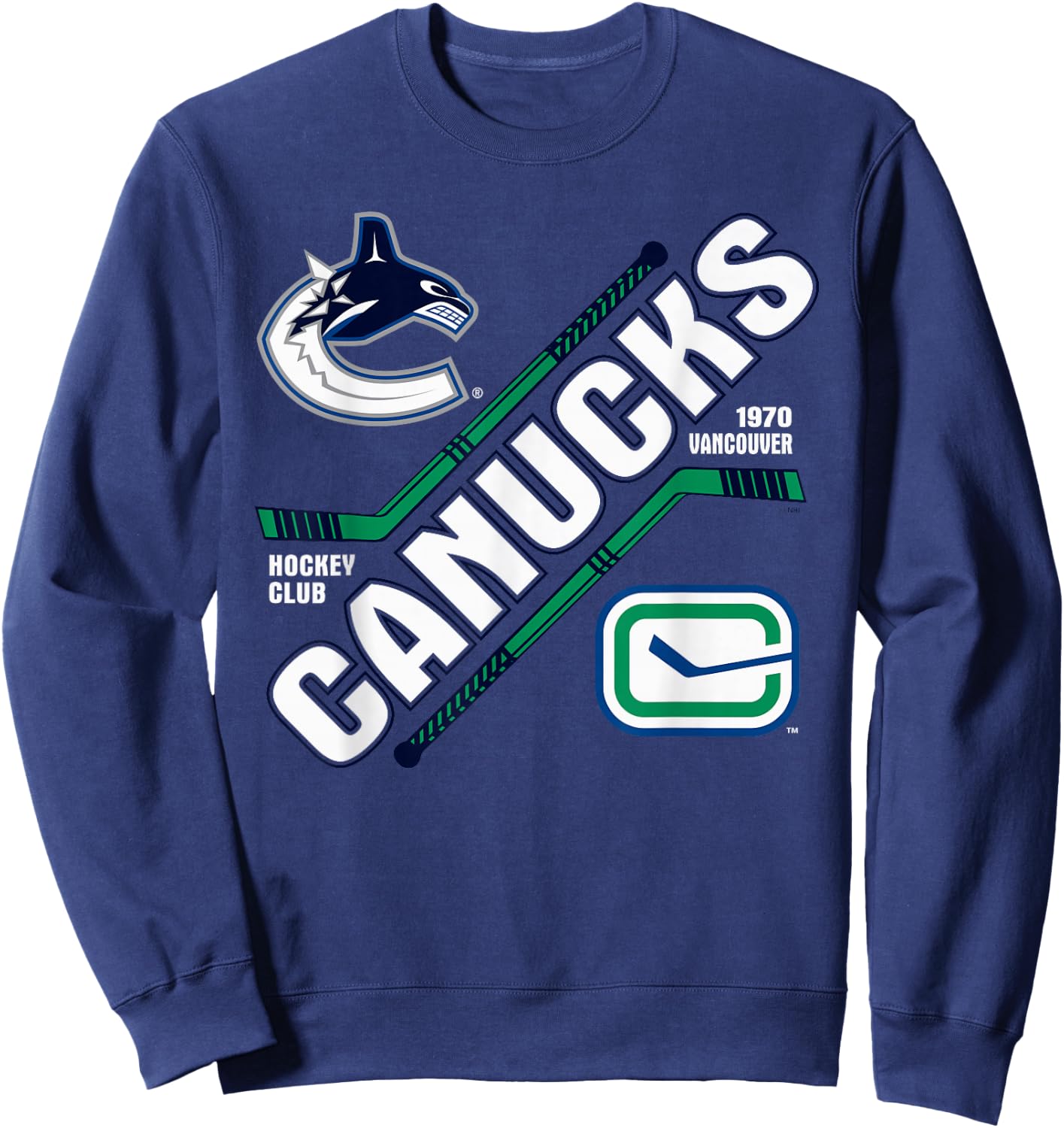 Vancouver Canucks Force Blue Officially Licensed Sweatshirt - Sweatshirt | Navy