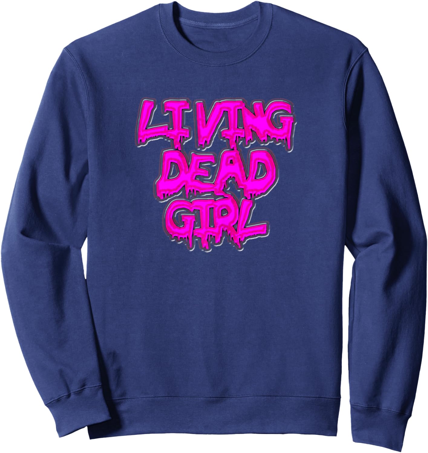 Living Dead Girl - Women's Zombie T Shirt - Black Sweatshirt - Sweatshirt | Navy