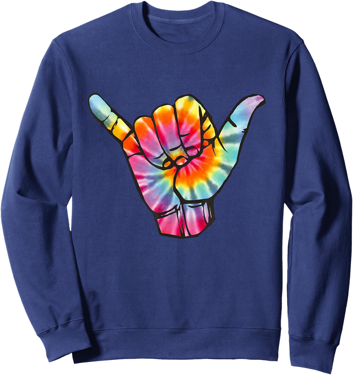 Shaka T Shirt Ocean Surfing Wave Surfer Hawaii Hand Sweatshirt - Sweatshirt | Navy