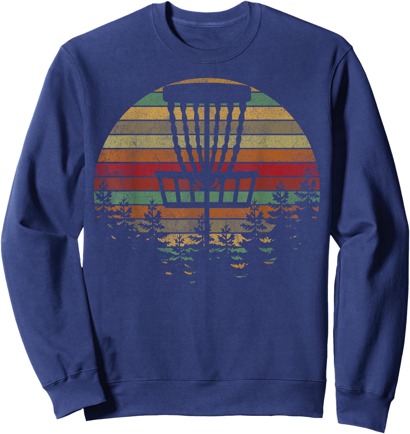 Retro Vintage Disc Golf Shirt Frolf Flying Disc Sport Sweatshirt - Sweatshirt | Navy