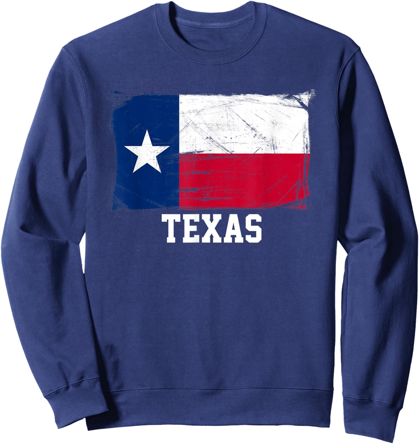 Texas United States Vintage Distressed Flag T Shirt Sweatshirt - Sweatshirt | Navy