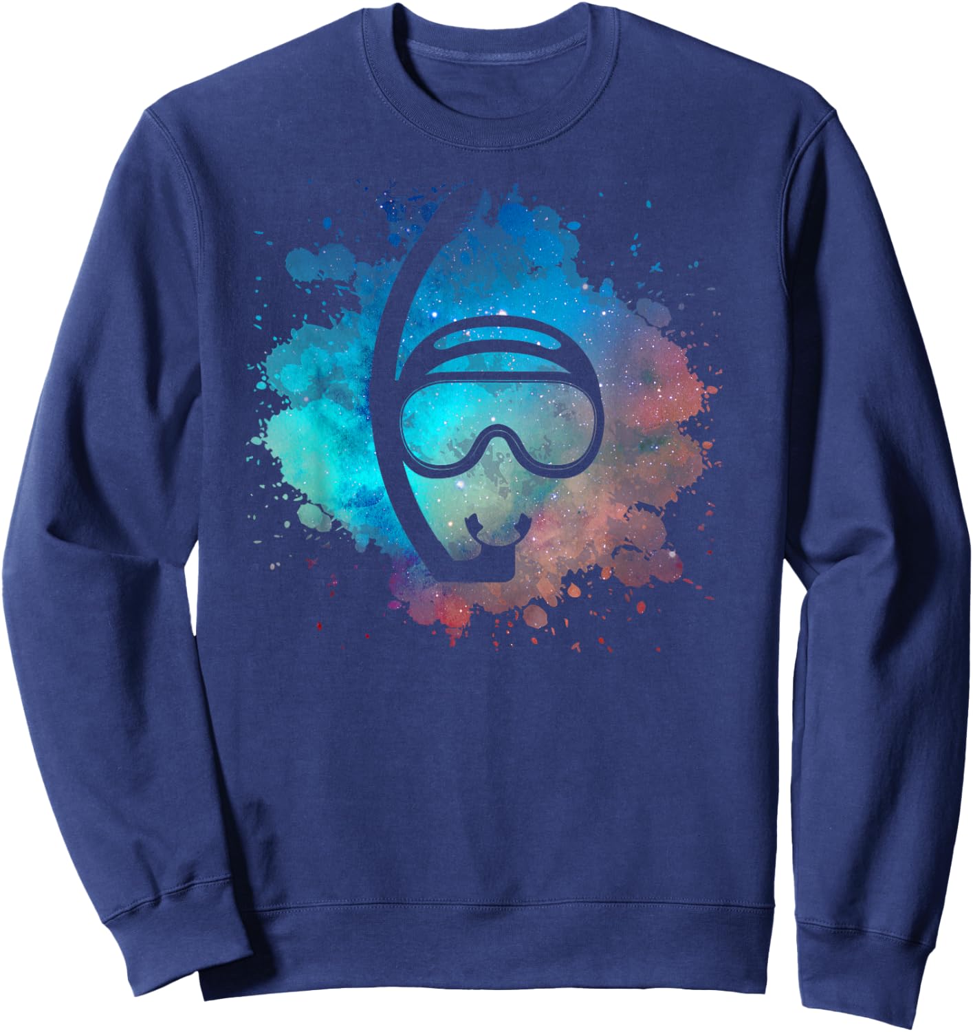 Diving Snorkel Mask Scuba Diver Snorkeling Men Women Graphic Sweatshirt - Sweatshirt | Navy