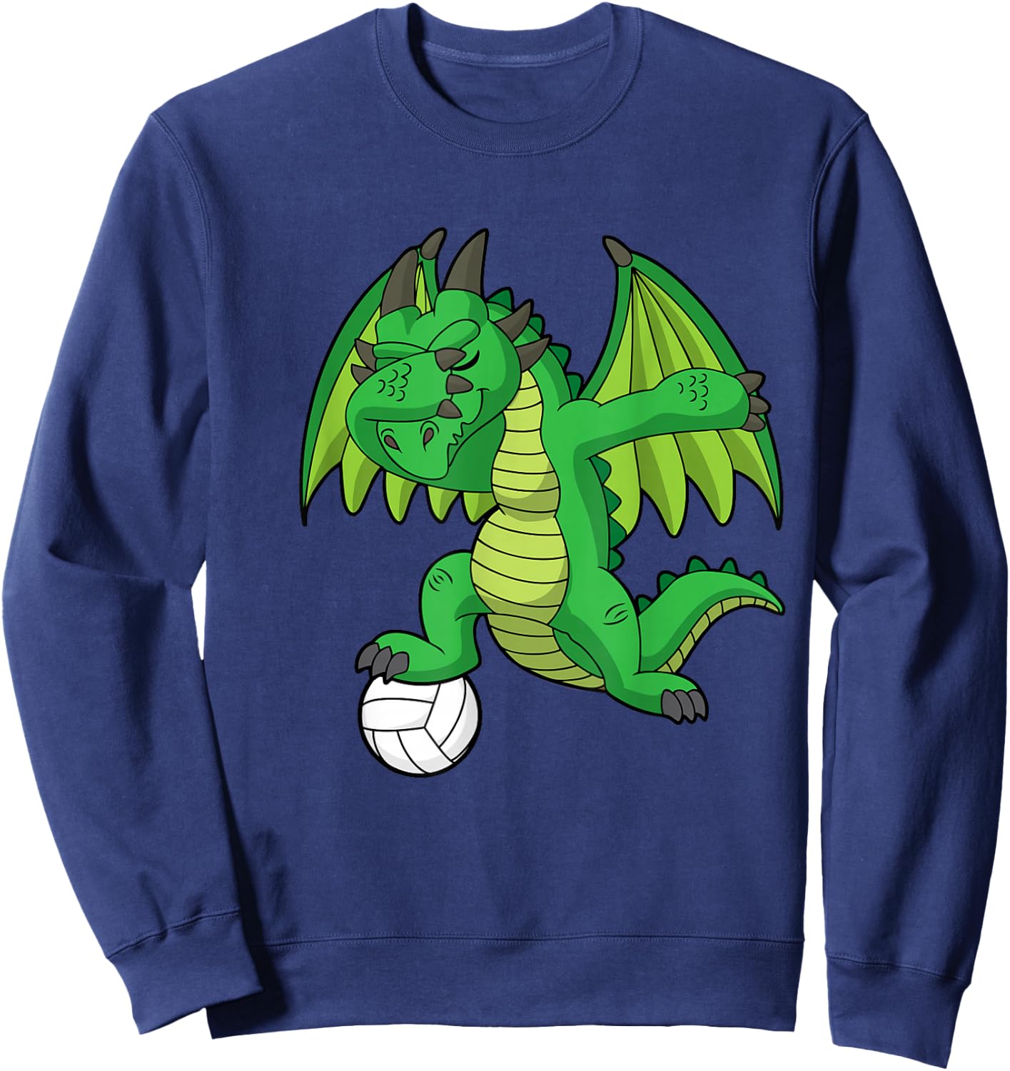 Dabbing Dragon Volleyball Dragons Sweatshirt - Sweatshirt | Navy