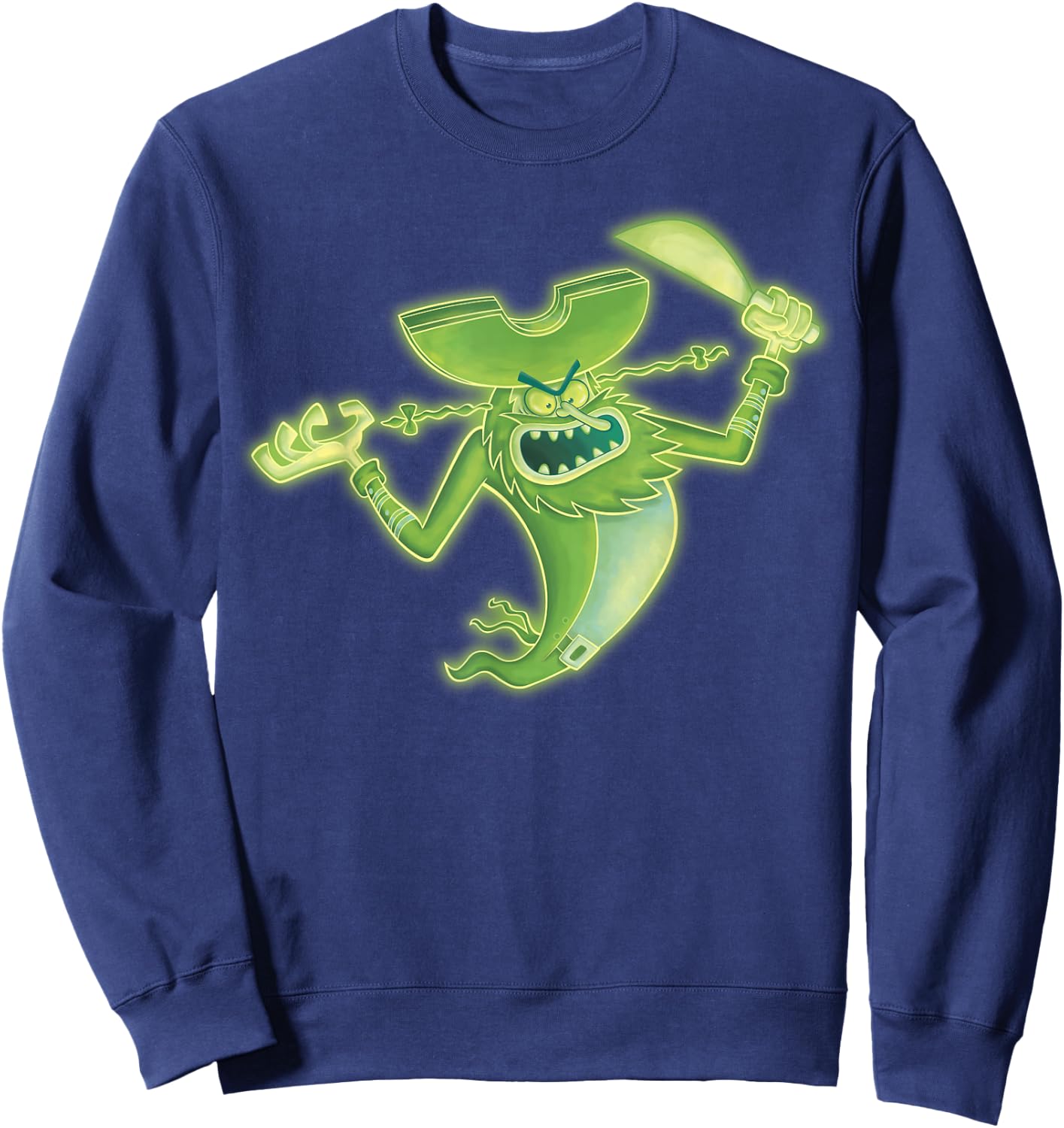 SpongeBob SquarePants Neon Glowing Flying Dutchman Sweatshirt - Sweatshirt | Navy