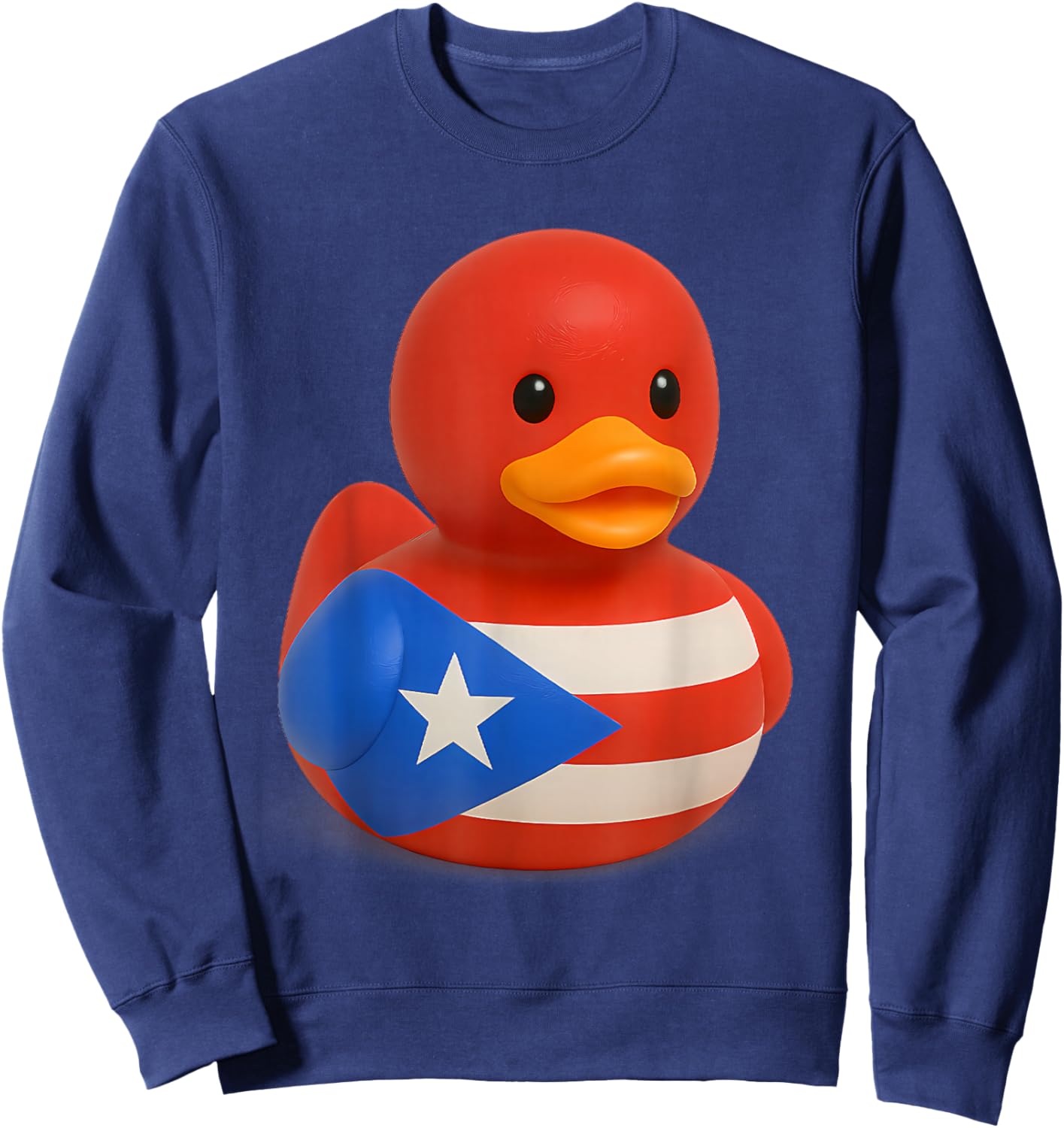 Puerto Rico Rubber Duck Flag Ducky Duckie Sweatshirt - Sweatshirt | Navy