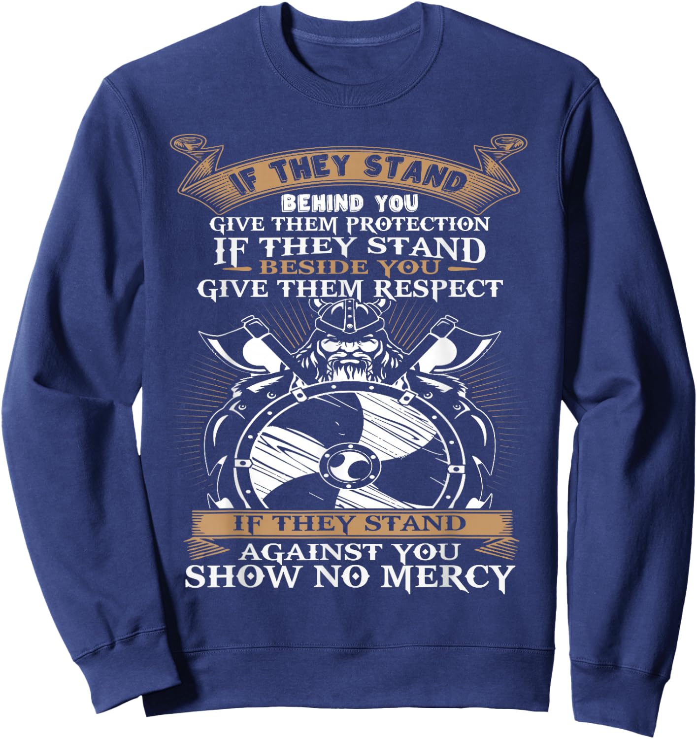Norse Viking Axe Odin Valhalla Nordic Mythology God Gift Sweatshirt - Sweatshirt | Navy
