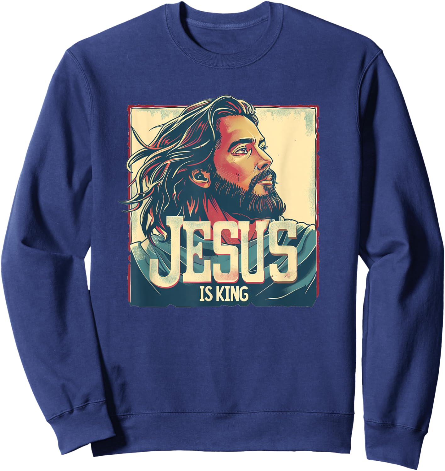 Jesus is King Statement Outfit Sweatshirt - Sweatshirt | Navy