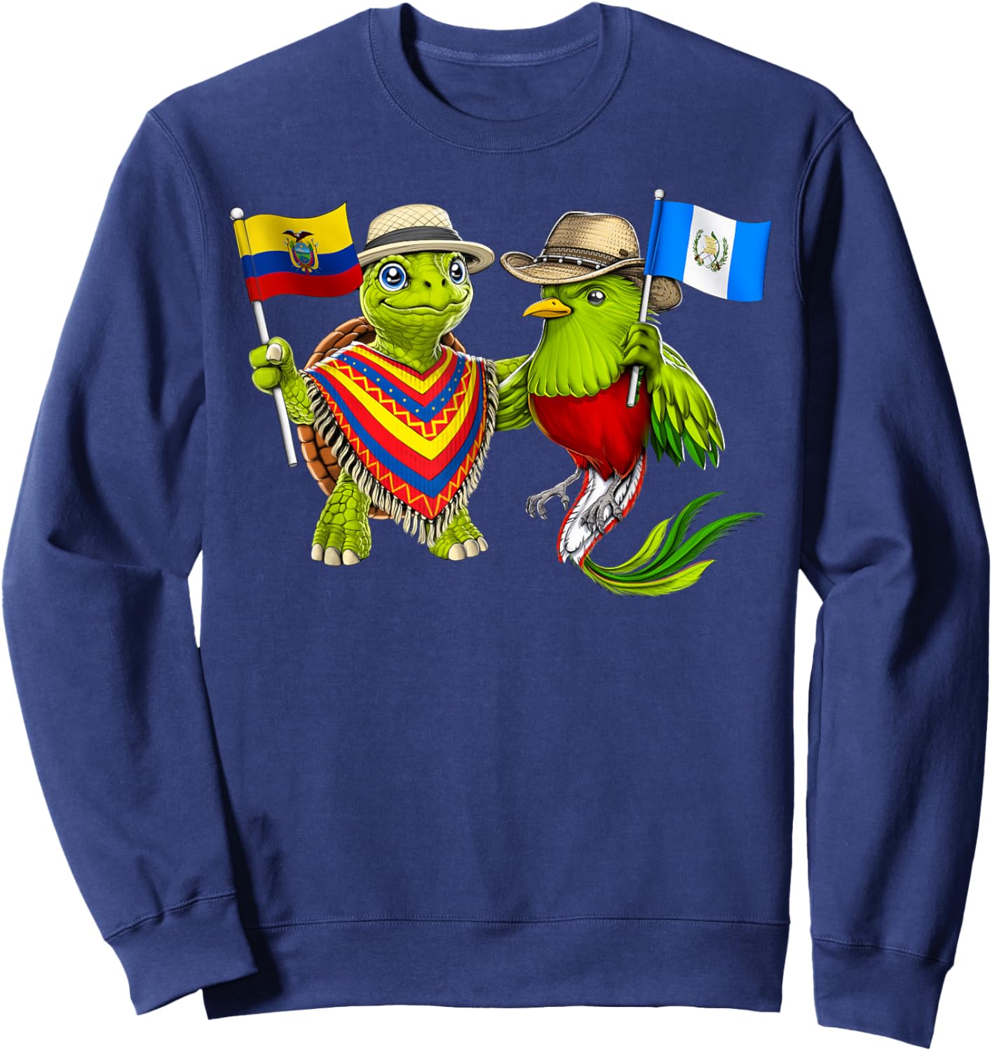 Ecuador Guatemala Roots Ecuadorian Flag Proud Guatemalan Sweatshirt - Sweatshirt | Navy