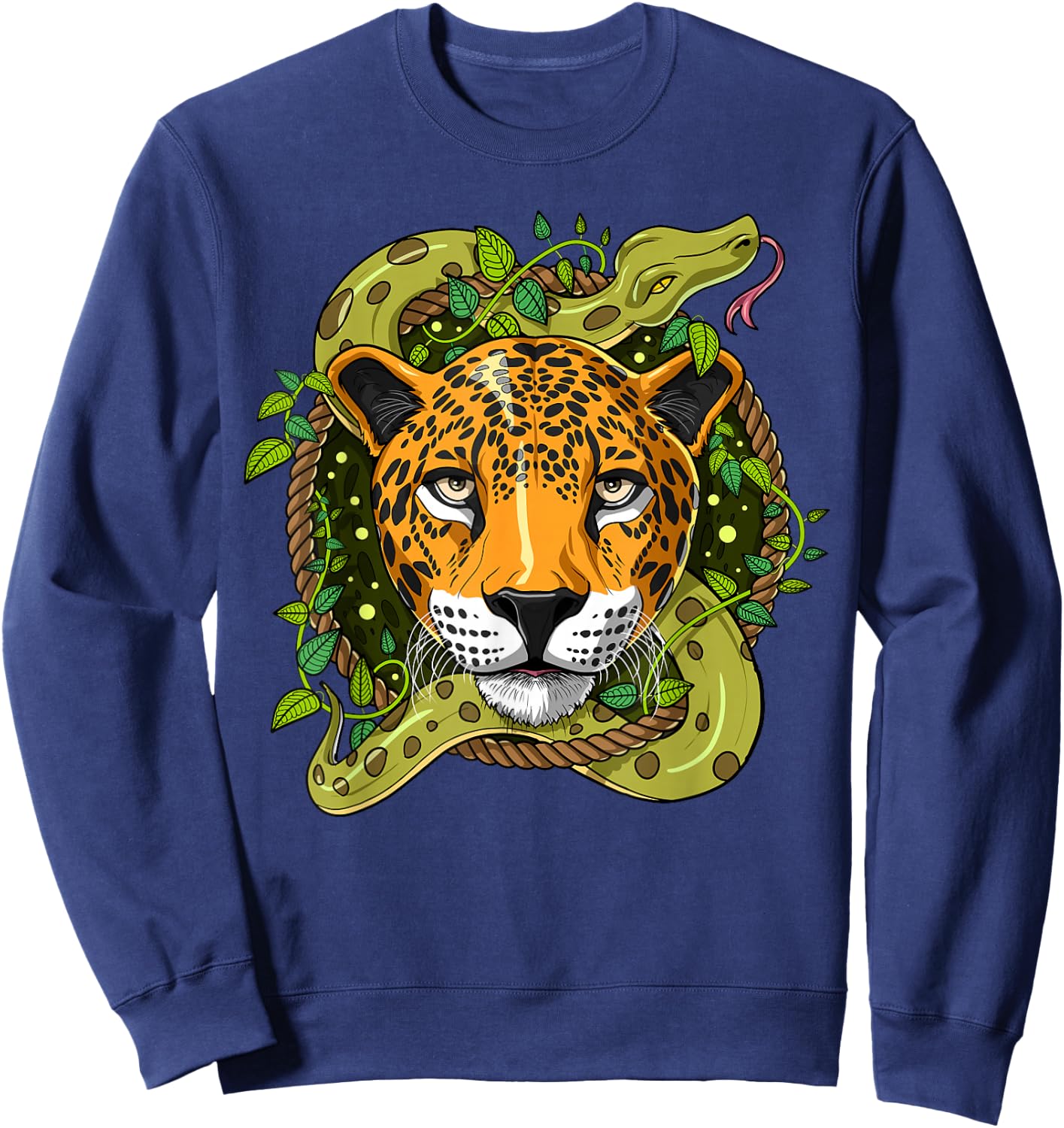 Jaguar Snake Forest Jungle Animals Jaguar Lover Sweatshirt - Sweatshirt | Navy