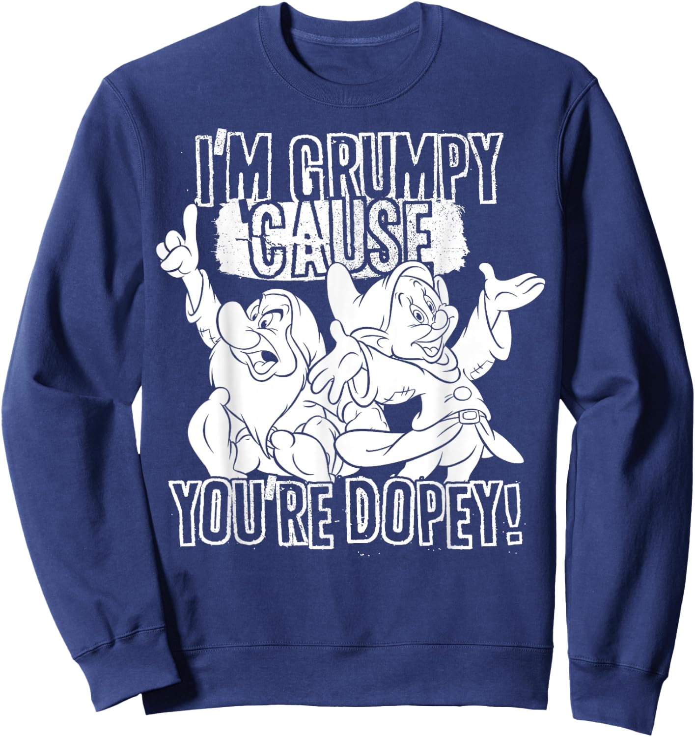 Disney Snow White Grumpy Cause You're Dopey Graphic Sweatshirt - Sweatshirt | Navy
