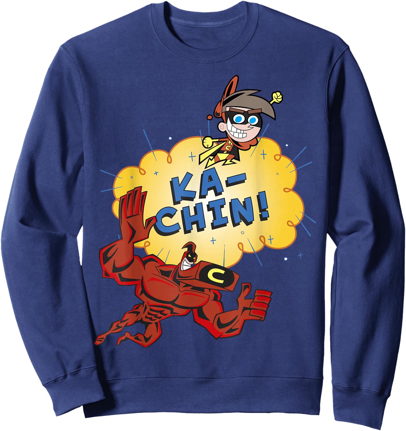 The Fairly OddParents Crimson Chin And Cleft Ka-Chin Sweatshirt - Sweatshirt | Navy