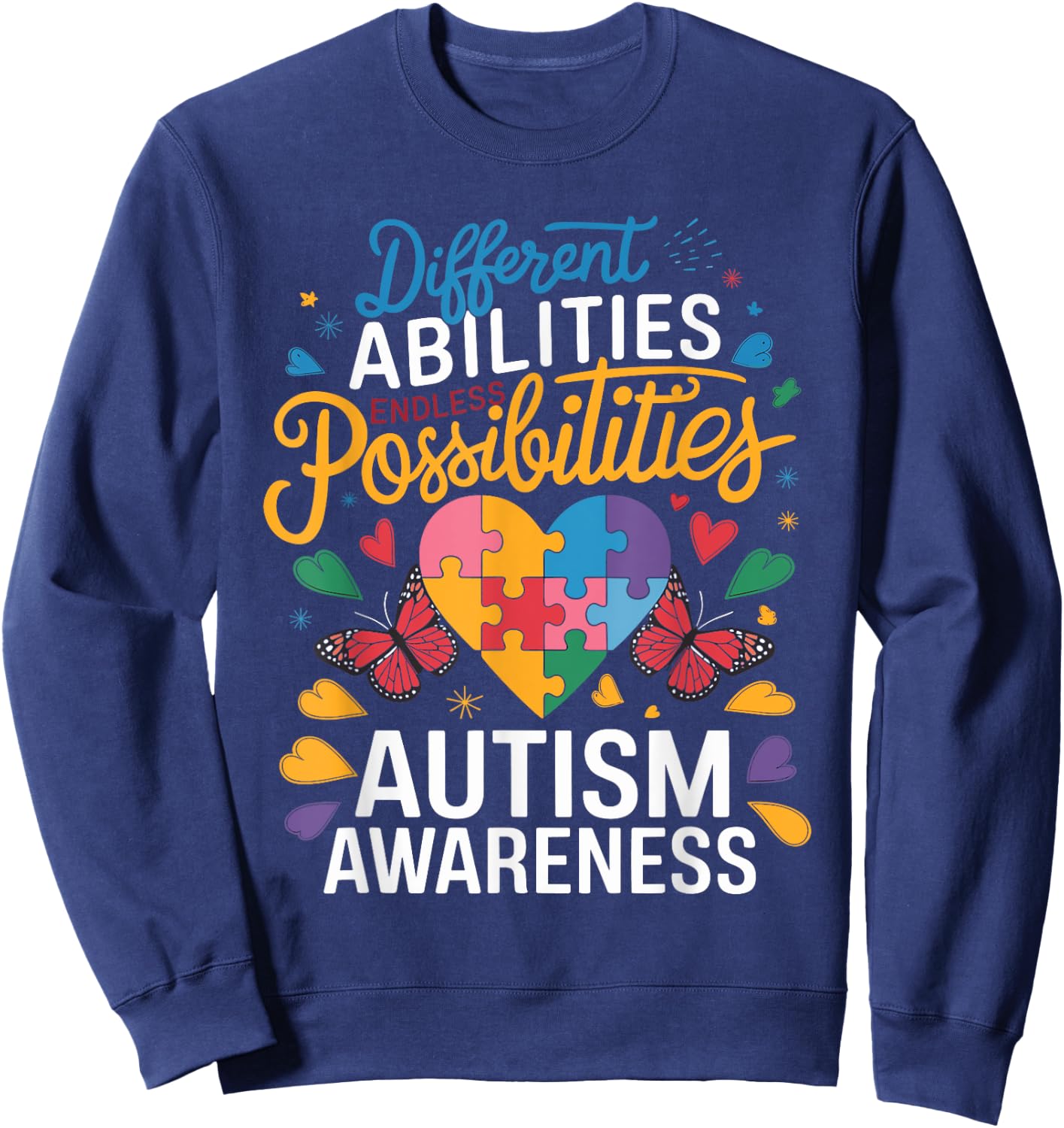 Autism Awareness Month Sweatshirt - Sweatshirt | Navy