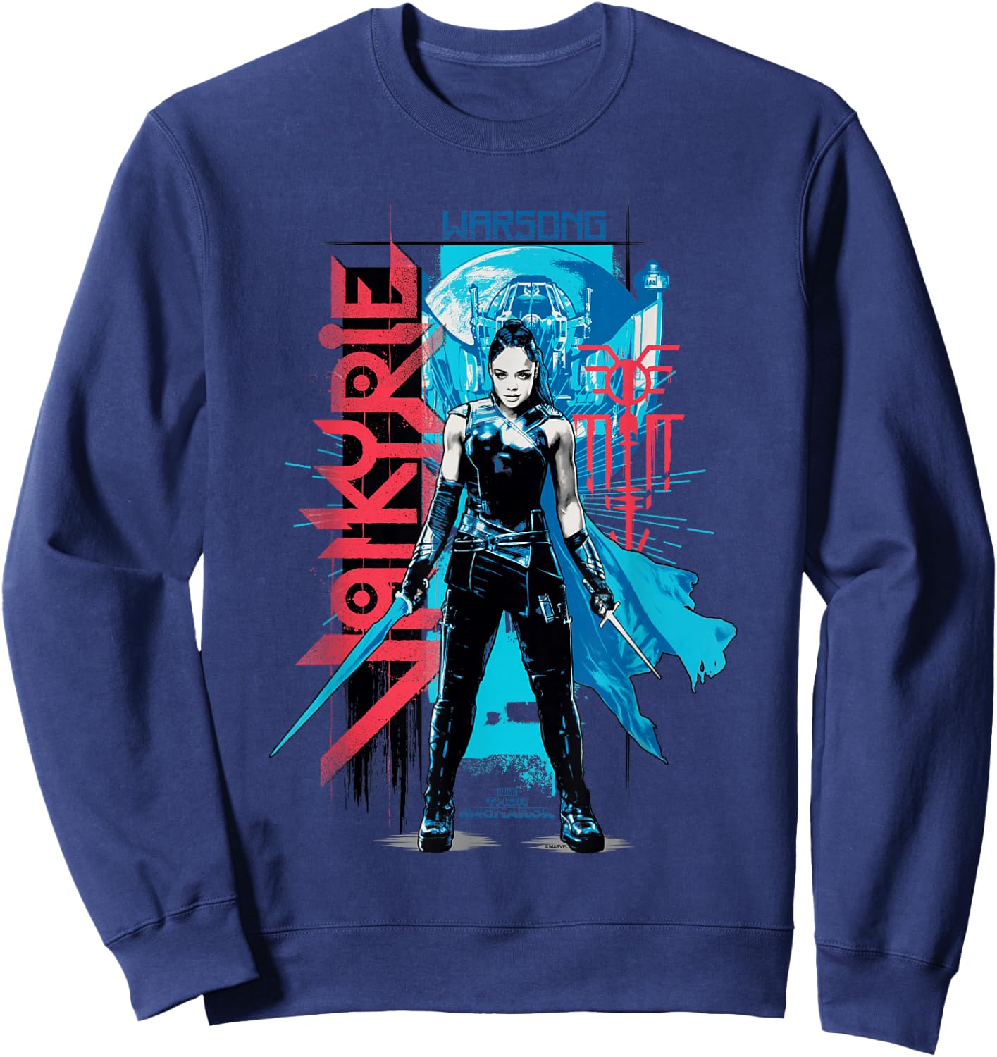 Marvel Thor Ragnarok Valkyrie Warsong Heroine Sweatshirt - Sweatshirt | Navy
