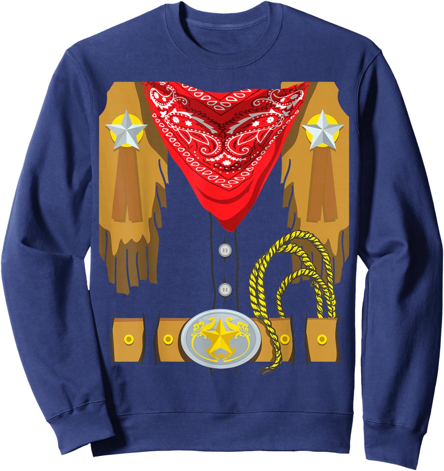 Western Rodeo Sheriff Cowboy Costume Sweatshirt - Sweatshirt | Navy