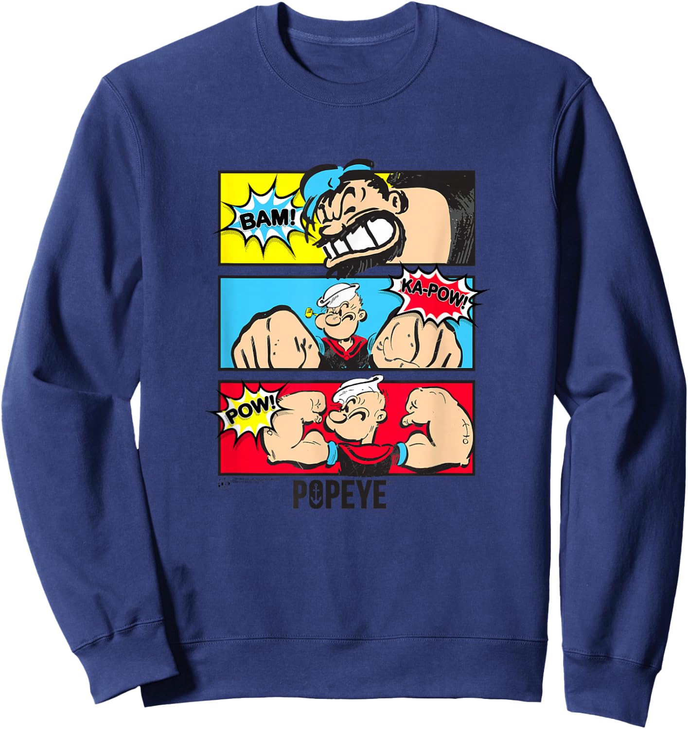 Popeye and Bluto Comic Strip #38964 Sweatshirt - Sweatshirt | Navy