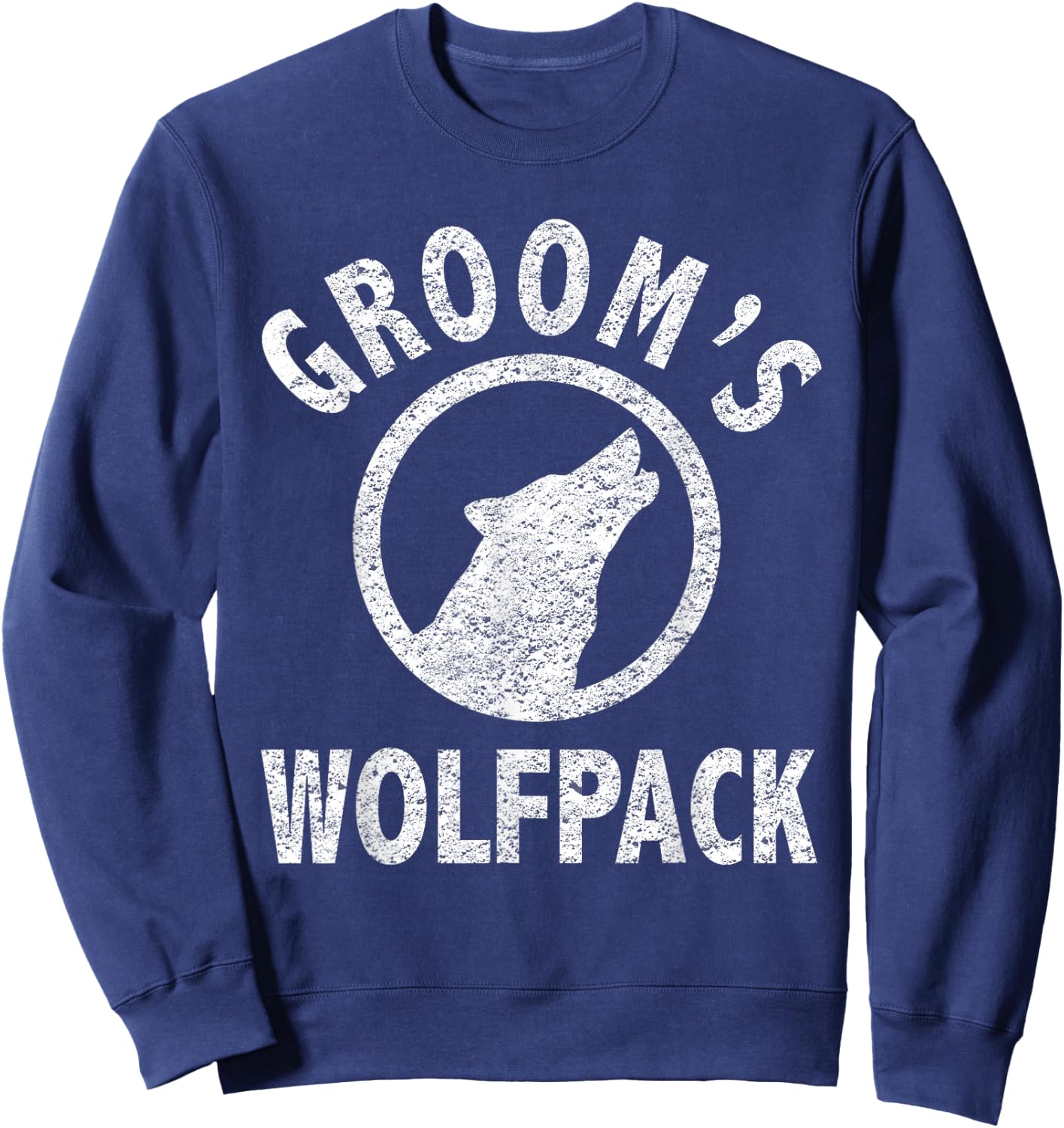 Grooms Wolfpack Shirt | Bachelor Party Group Shirts Sweatshirt - Sweatshirt | Navy