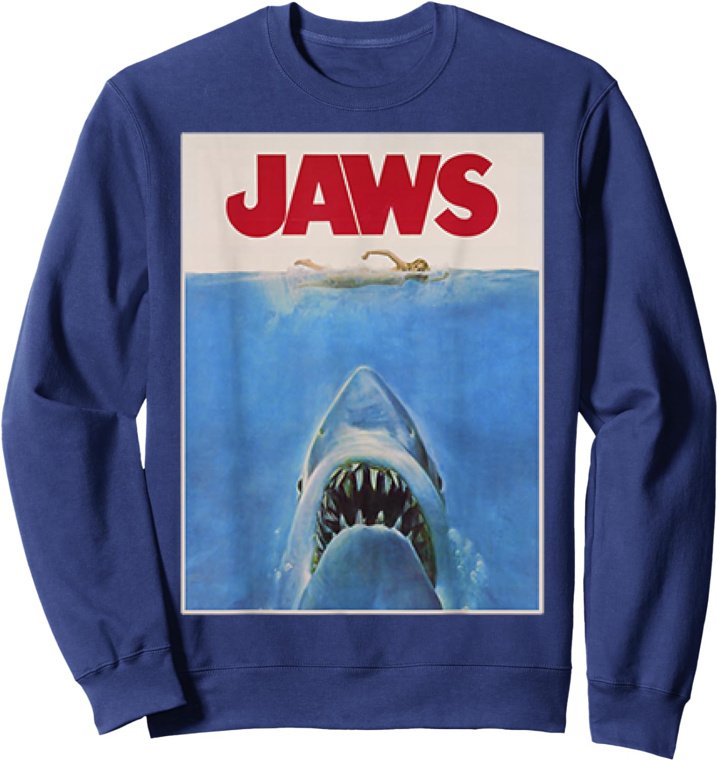 Jaws Original Movie Poster Sweatshirt - Sweatshirt | Navy