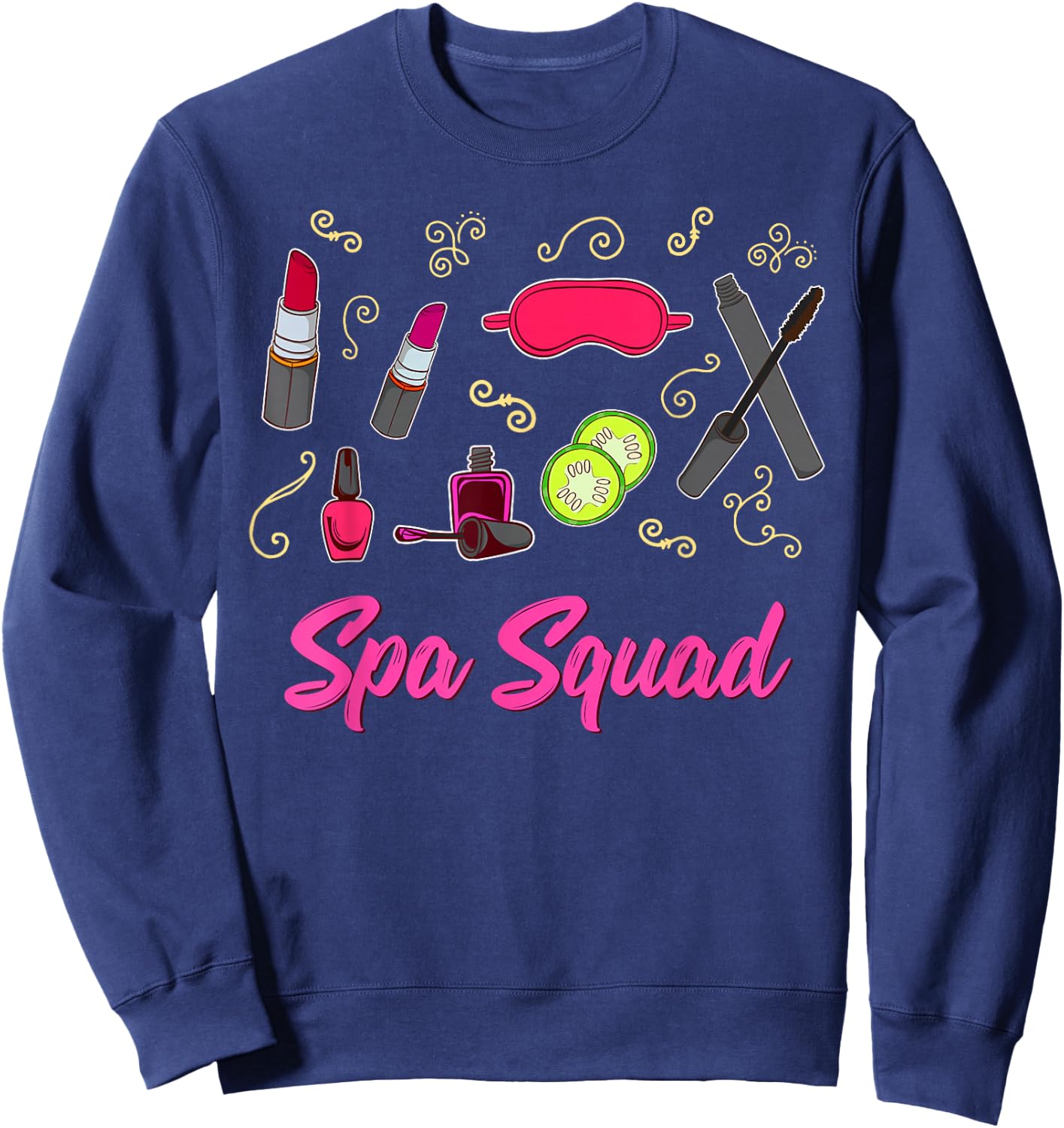 Spa Birthday Shirt - Spa Squad Shirt Sweatshirt - Sweatshirt | Navy