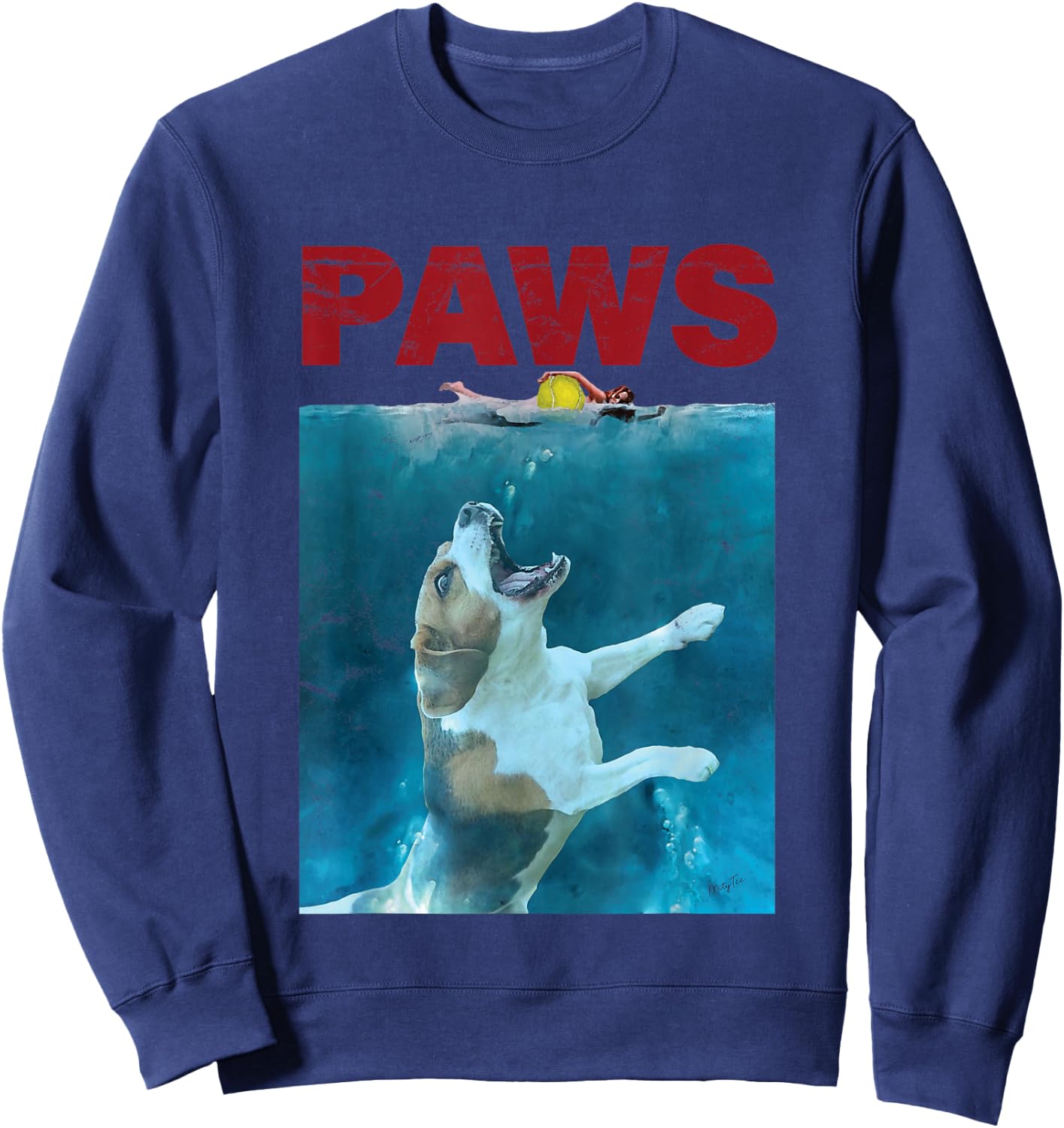 Funny Beagle | Underwater Dogs Sweatshirt - Sweatshirt | Navy