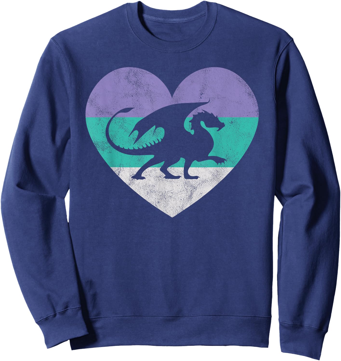 Dragon Gift Shirt & Girls Retro Cute Sweatshirt - Sweatshirt | Navy