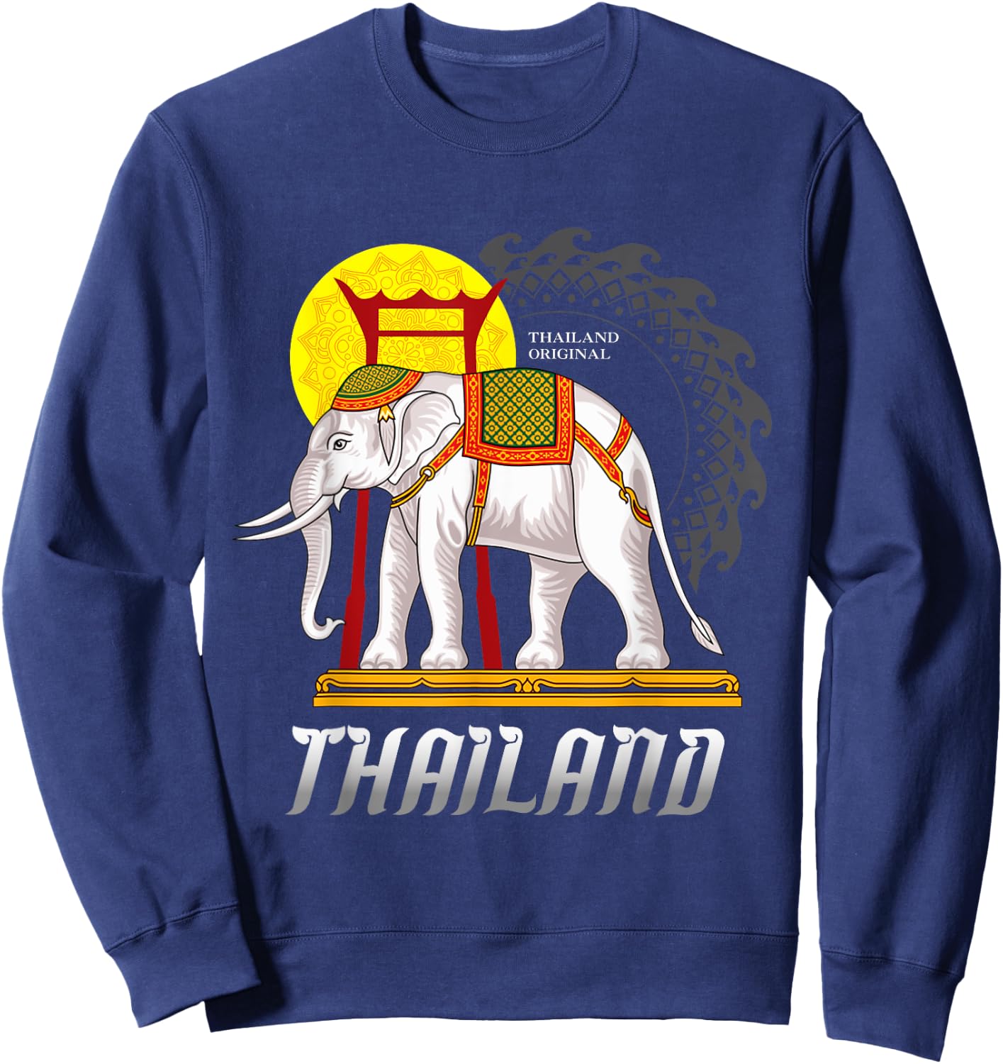 Thailand Original Thai elephant Gift women Sweatshirt - Sweatshirt | Navy