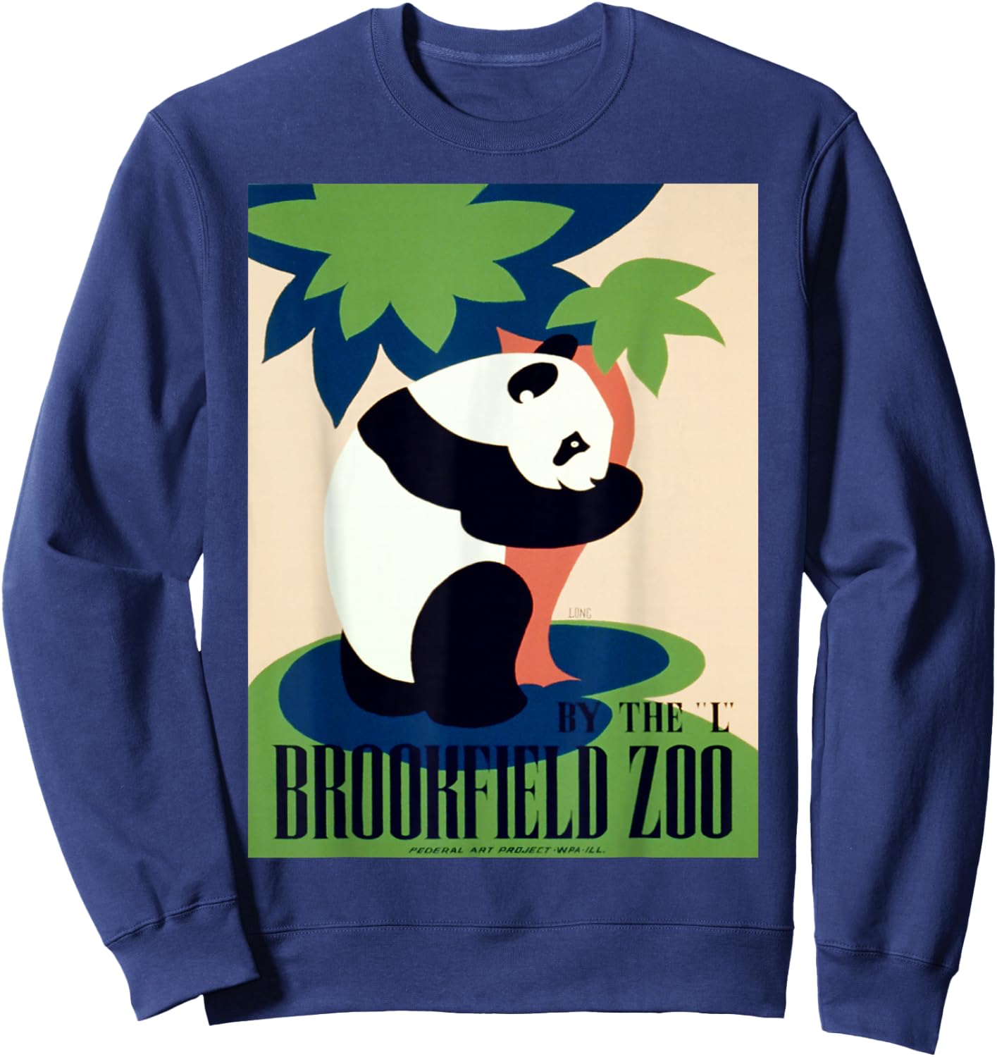 Vintage poster - Brookfield Zoo Retro Sweatshirt - Sweatshirt | Navy