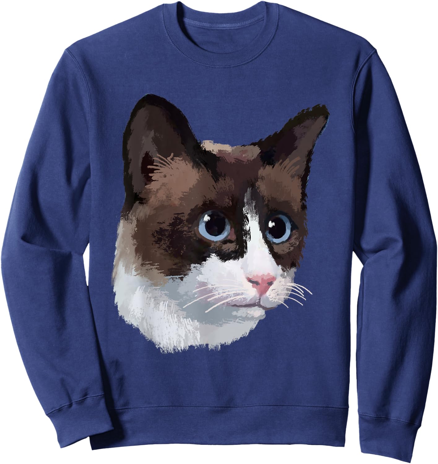 Snowshoe Cat T Shirt Men Women Kids Sweatshirt - Sweatshirt | Navy