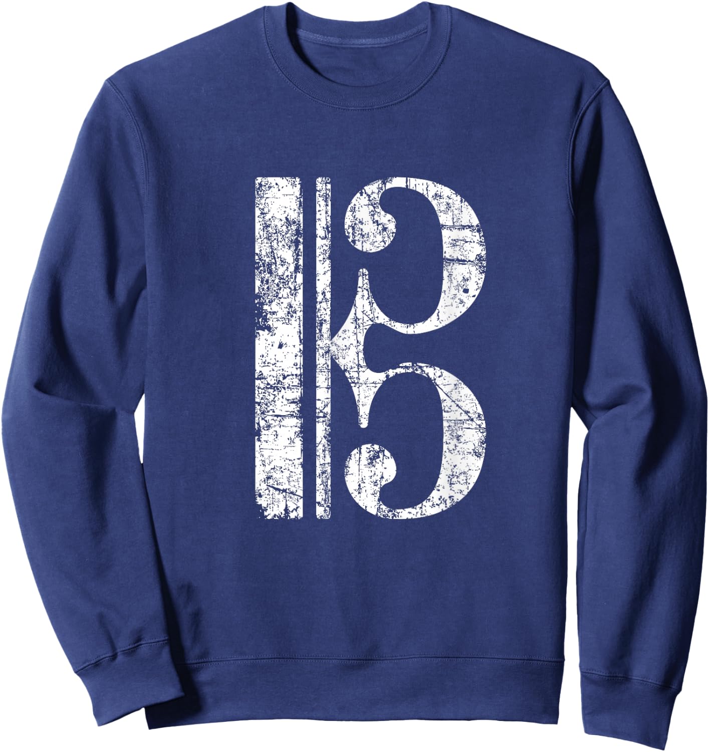 C-Clef (Vintage White) Viola Violist Sweatshirt - Sweatshirt | Navy