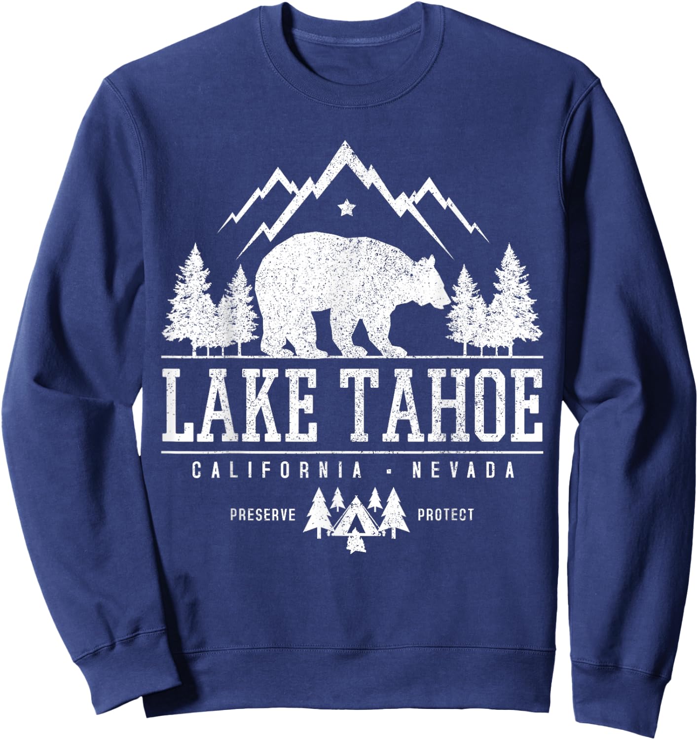 Lake Tahoe California - Bear Mountains Nature Camping Gift Sweatshirt - Sweatshirt | Navy