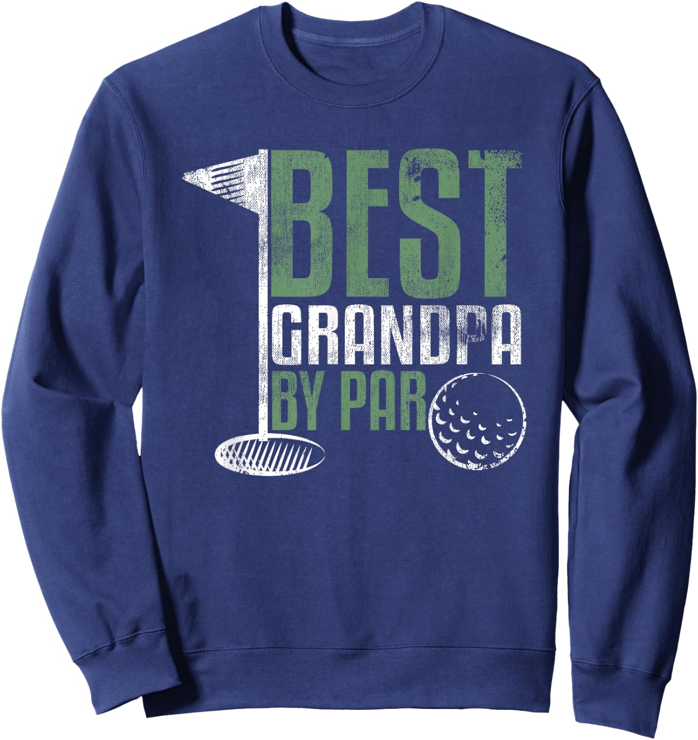 Best Grandpa by Par Father's Day Golf Grandad Golfing Gift Small Sweatshirt - Sweatshirt | Navy