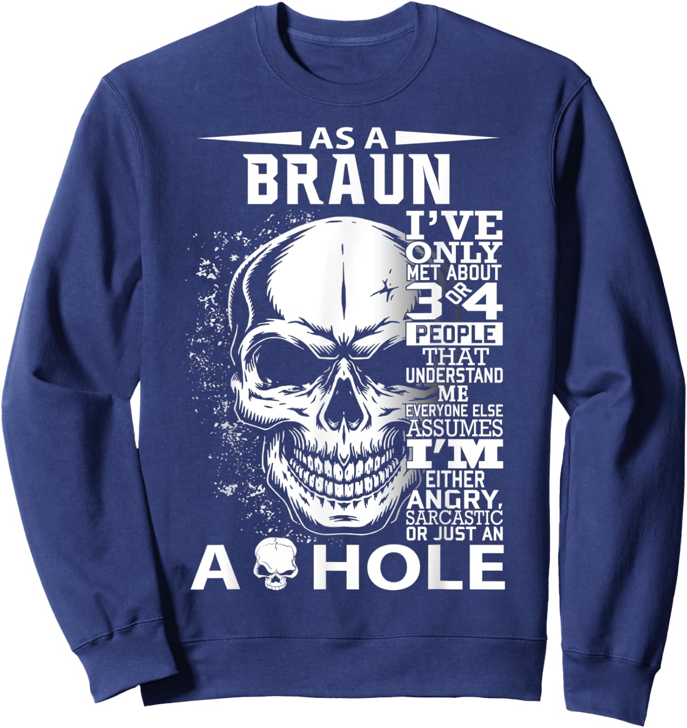 BRAUN Definition Personalized custom name loving kind Sweatshirt - Sweatshirt | Navy