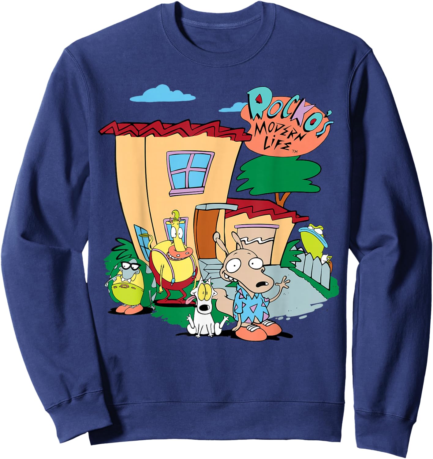 Rocko's Modern Life House Poster Sweatshirt - Sweatshirt | Navy