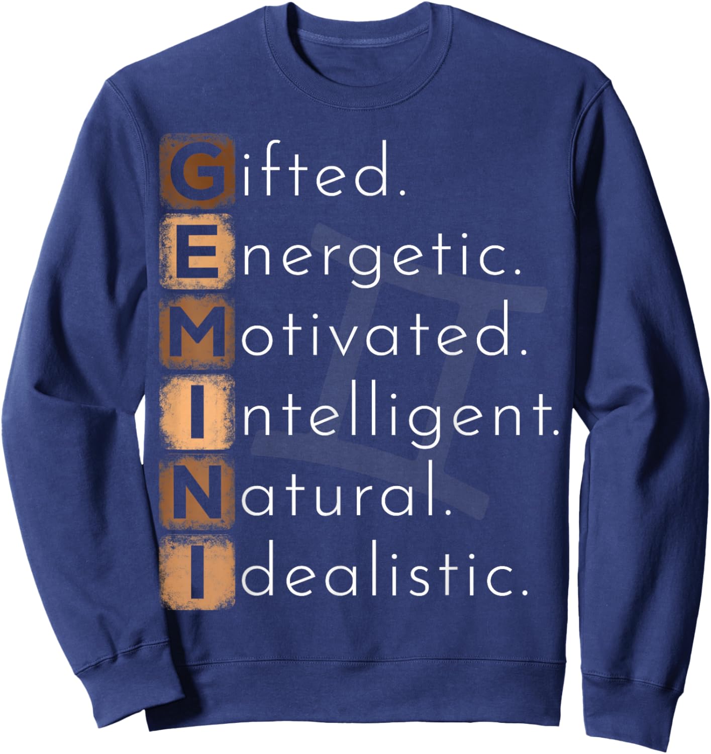 Gemini Zodiac Sign Women Kids Gemini Birthday Funny Sweatshirt - Sweatshirt | Navy