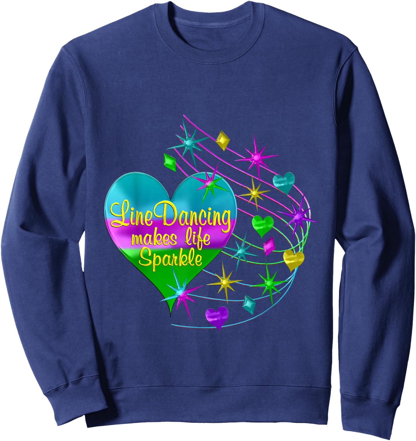 Line Dancing Makes Life Sparkle Sweatshirt - Sweatshirt | Navy